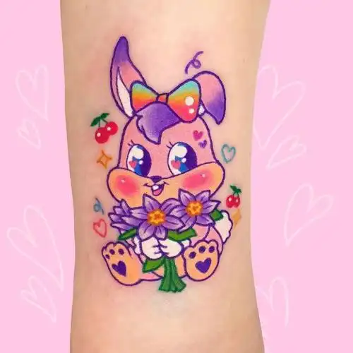 粉嫩可爱的卡通纹身图案 适合女生的纹身图案推荐