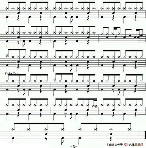 爵士鼓谱:beyond - 情人(1)_爵士鼓谱:beyond - 情人3.jpg