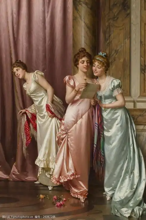 欧式宫廷人物油画