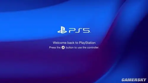 玩家设计ps5开机启动画面 蓝色渐变美观大气