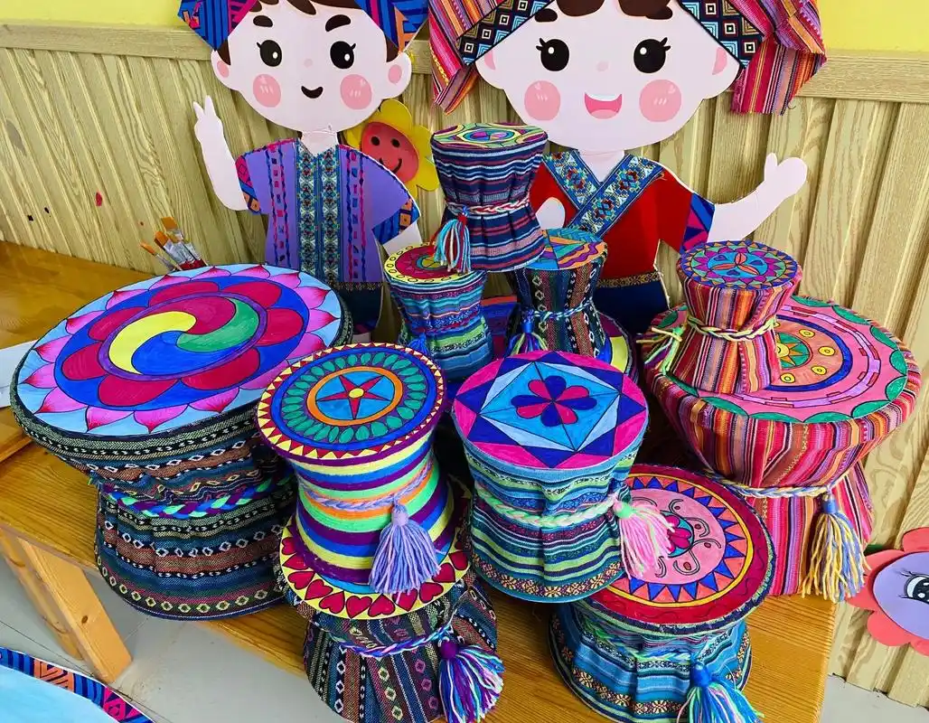 壮族铜鼓 #铜鼓 #毛线编织手工 广西人的三月三