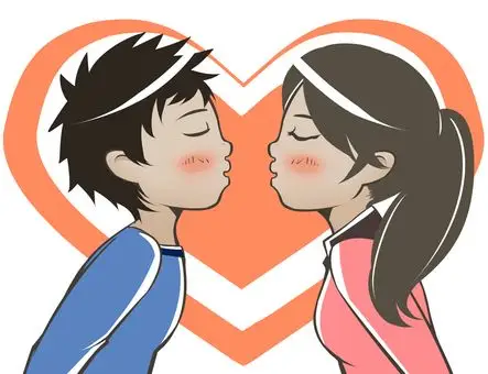 照片素材(图片): 孩子亲吻母亲1