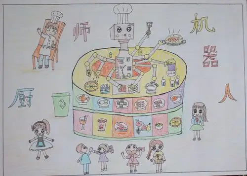 三年级   林柳莎《机器人厨师》