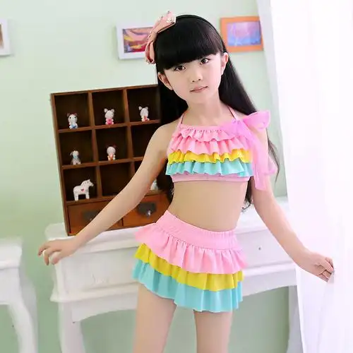 5到6至7女童8分体裙式小女孩穿的游泳衣9儿童10泳装11岁12学生