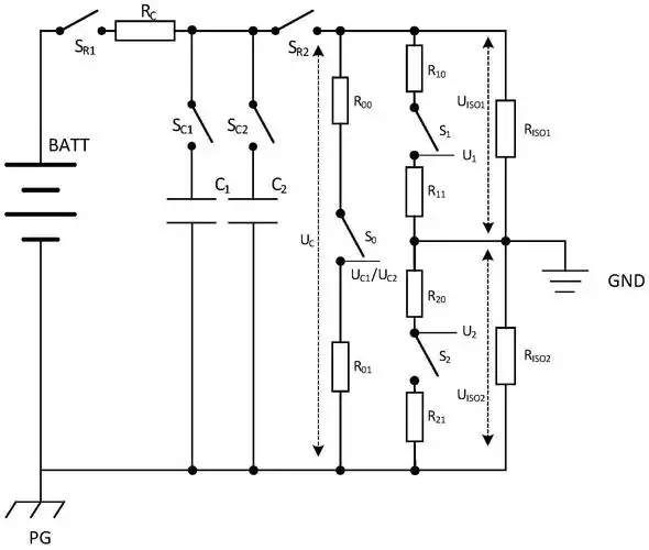 一种动力电池的绝缘电阻检测电路及其控制方法