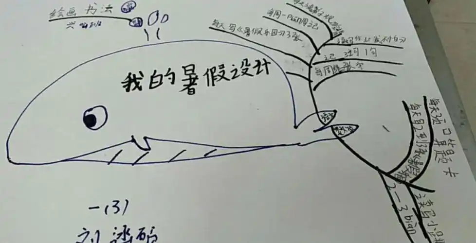 人民路小学一三班暑期计划思维导图优秀作品展