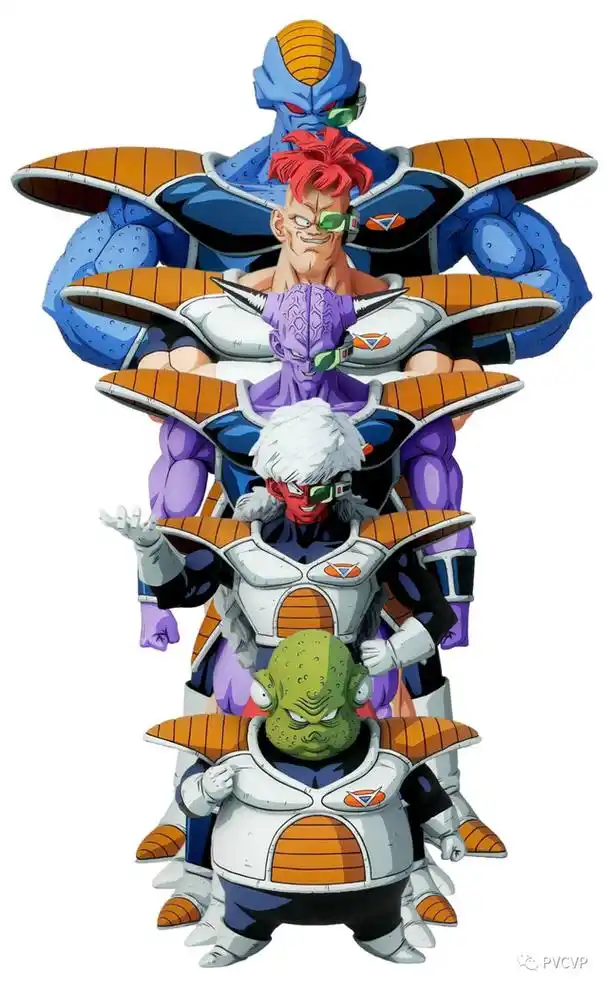 这套超帅的基纽特战队漫画色重涂手办,放在白纸上就像是画出来的