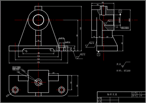轴承支座塑料模具设计机械结构设计数控工艺夹具