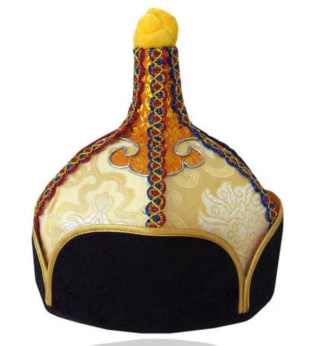 成人蒙古族帽子男士民族舞蹈演出帽子蒙古爷帽蒙古袍配饰红色l5860cm