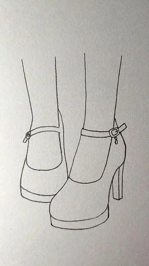 动漫画法高跟鞋