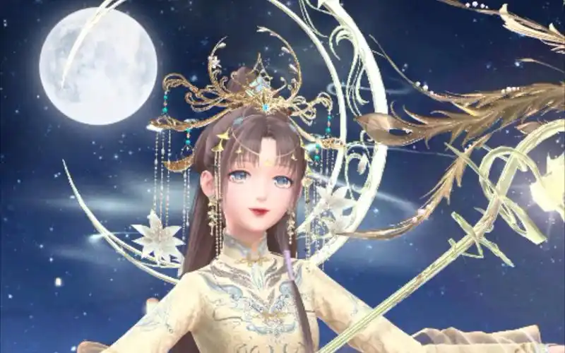 闪耀暖暖 中秋搭配第二弹 拿出了我压箱底的月神大件06