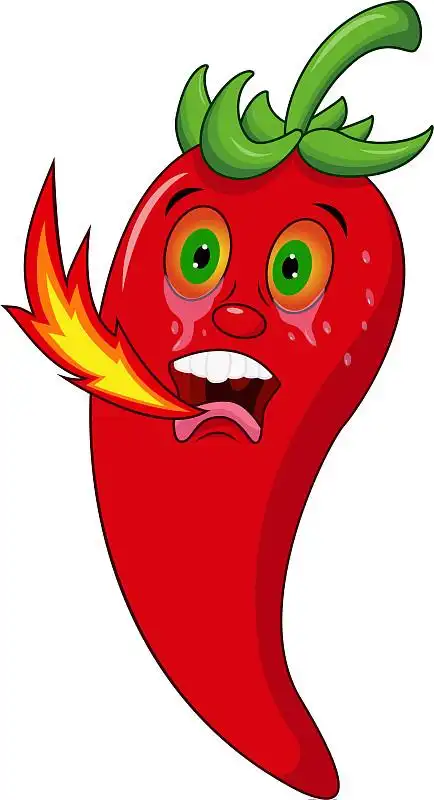 辣椒卡通人物喷火