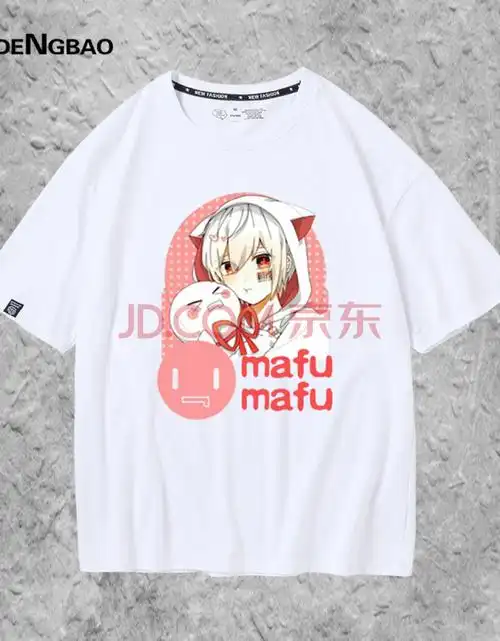 唱见まふまふmafumafu短袖t恤原创音乐acg周边衫男女半袖纯棉衣服 白2
