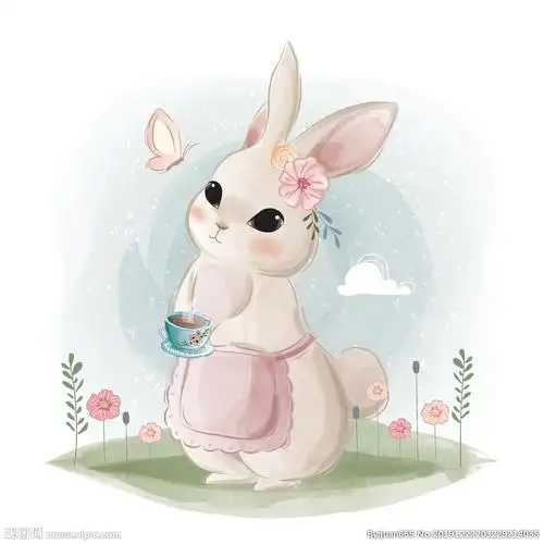 手绘卡通兔妈妈图片