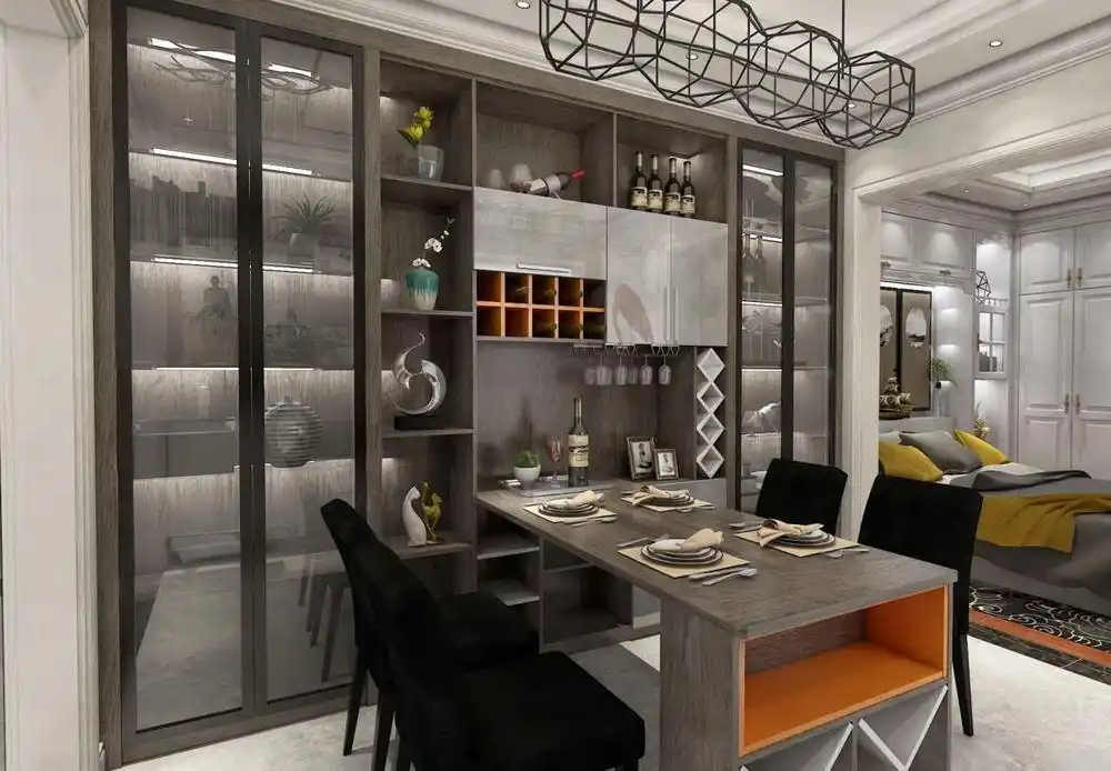 定制酒柜这样装,省空间又大气.全叶家具全屋定制