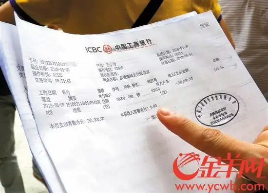 购车者去银行打的流水单上并无收款方信息