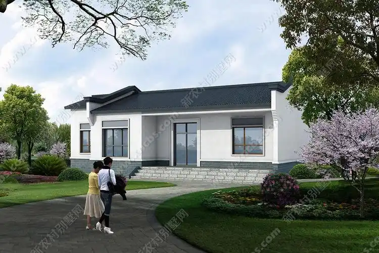 简洁美观的一层房屋设计图_新农村别墅网