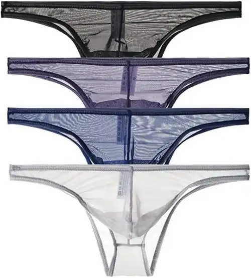 男式透明超薄臀部半覆盖三角内裤内裤内裤内裤