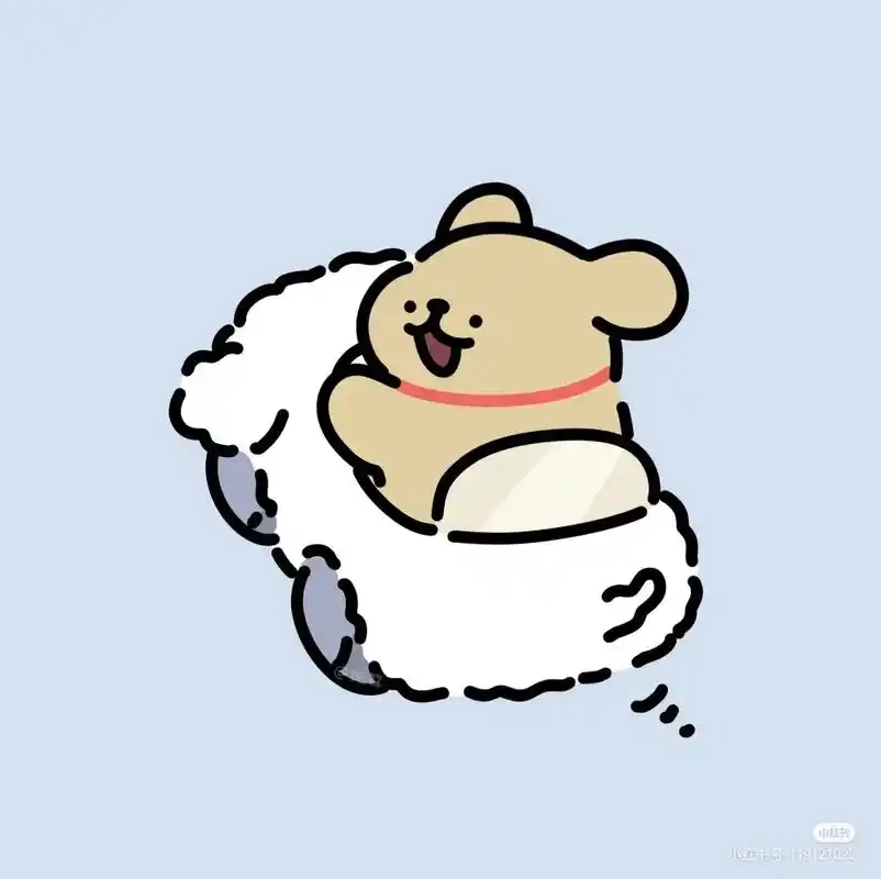 可爱的闺蜜线条小狗头像#卡通 - 抖音