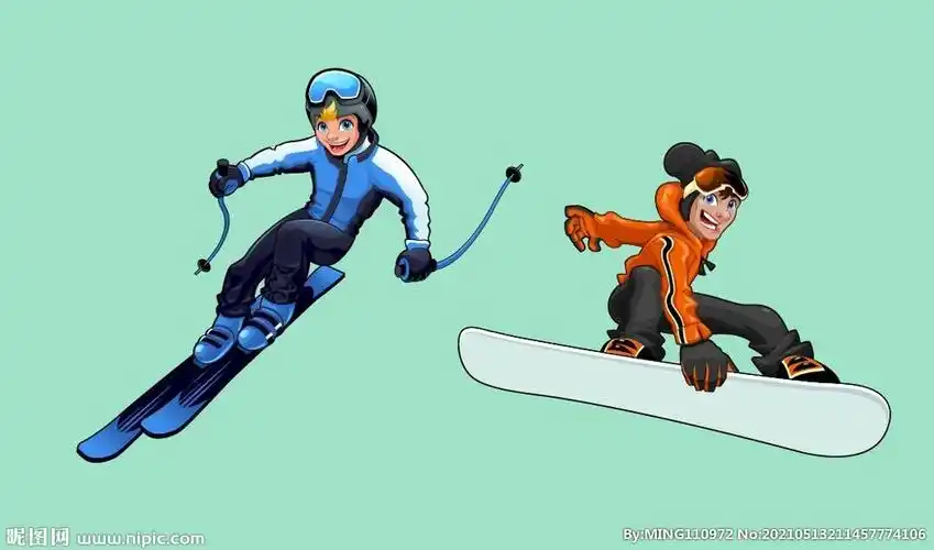 卡通滑雪运动员设计图__动漫人物_动漫动画_设计图库_昵图网nipic.com