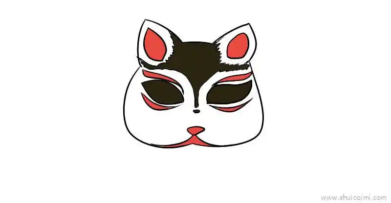 猫妖面具儿童画怎么画 猫妖面具简笔画简单又好看