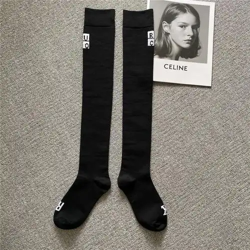 日韩女压力显瘦jk黑色时尚学院风瘦腿百搭及过膝长高筒大小腿潮袜22