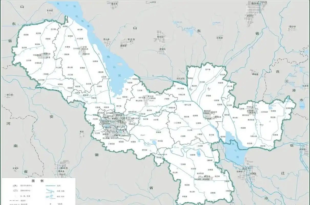 徐州城区地图一览 感觉中心城区偏居一隅