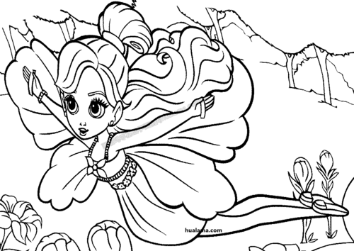 barbie芭比之彩虹仙子芭比之梦幻仙境彩虹仙子黑白简笔画怎样画是怎样