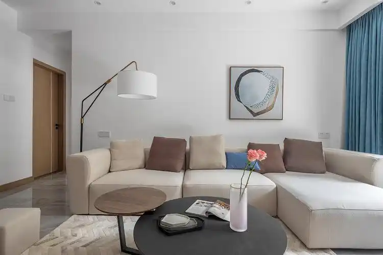 简约北欧风三居沙发背景墙装修效果图