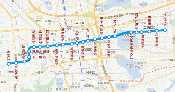 苏州地铁一号线首尾班车经过各车站时间
