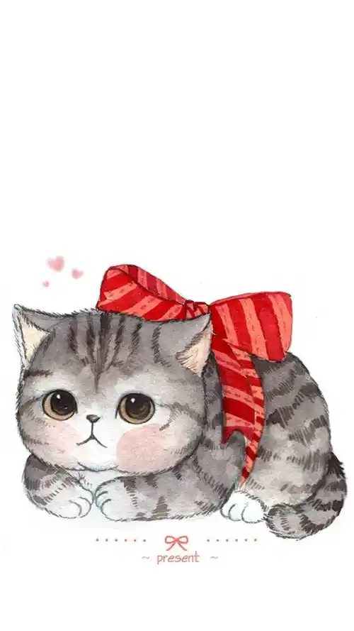 插画,手绘,可爱卡通,小动物,插画,手绘,手机壁纸可爱卡通小动物插画