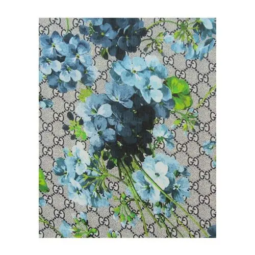 gucci/古驰 天竺葵印花莫代尔真丝混纺披肩/围巾