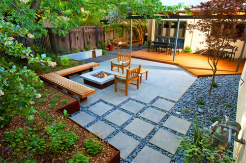 庭院设计:庭院地面不会铺,不用愁,20款花园地面铺装方案送给你
