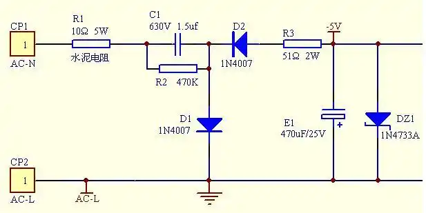阻容降压出问题, 交流输入端串接51欧/2瓦电阻降低浪涌电流,这个电阻