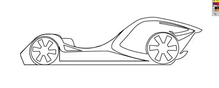 未来科幻汽车图画简笔画