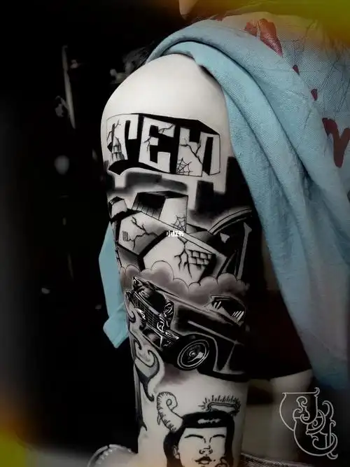 73西海岸风格原创纹身