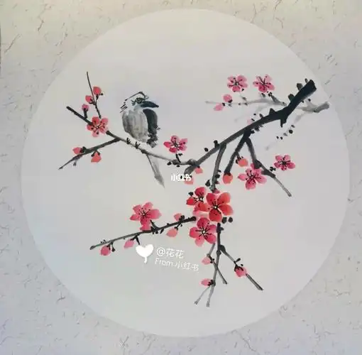 国画初学梅花