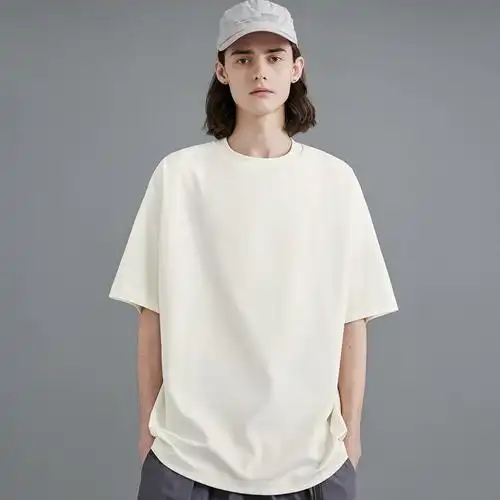 300g重磅棉男士 短袖 夏 t恤圆领宽松简约纯白色打底衫 2014新款 美式