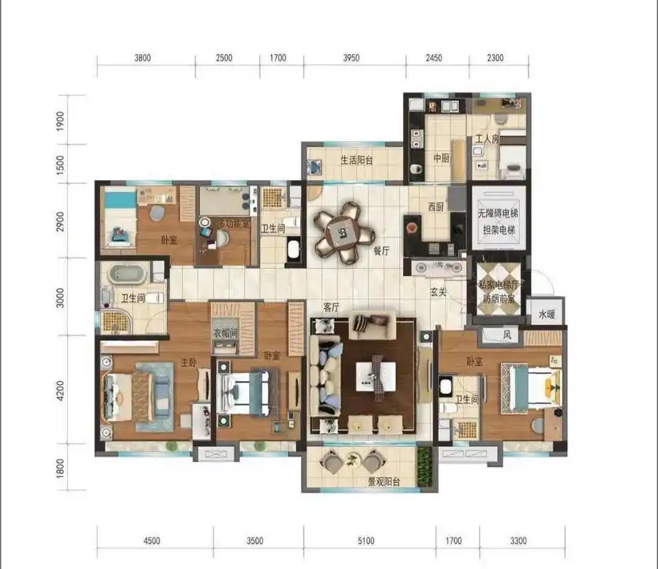 完美奢华五室户型,要啥有啥!就在你的眼前!