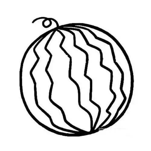 西瓜简笔画图片大全_西瓜怎么画_西瓜儿童简笔画的画法_亲子简笔画