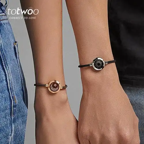 totwoo 智能情侣感应手链 日月恋人 山盟海誓(震动款)情人节 一对