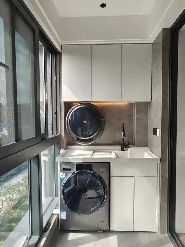 阳台洗衣机一体柜