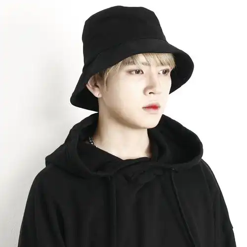 百搭休闲内敛黑色渔夫帽 - 无法忘记的时尚男生网购 - remember click