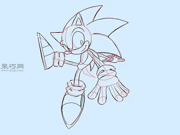 索尼克画法步骤教你怎么画音速小子