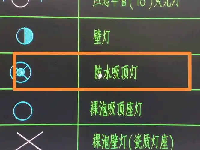 各位老师,电气专业中的防水吸顶灯