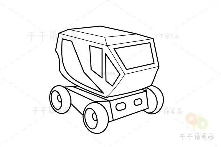 太空探索 火星车简笔画