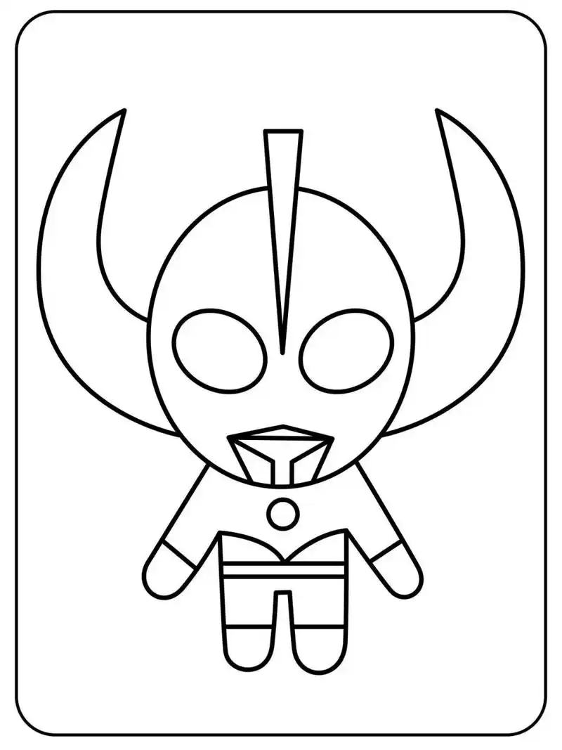 97卡通奥特曼涂色简笔画素材 | 全册120张75 96用涂色的方式