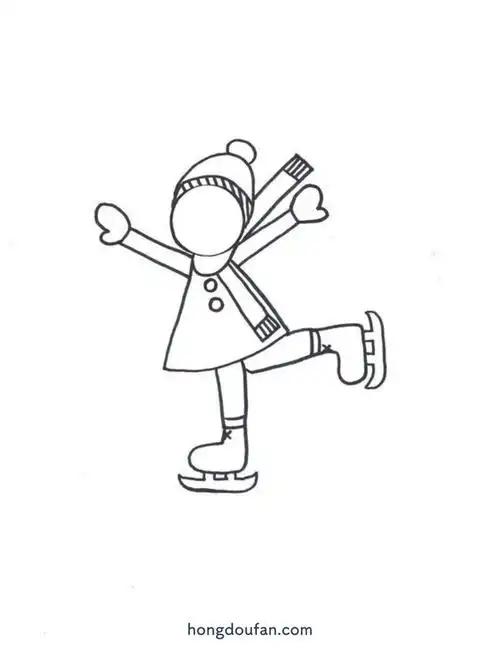 冬奥会,填色,填色图片,填色游戏,妹妹,妹妹简笔画,涂色游戏,滑冰,滑雪