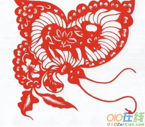 蝴蝶对折剪纸图案画法