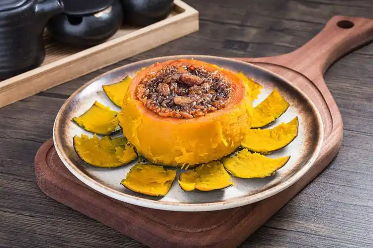 贝贝南瓜蒸糯米八宝饭_高清图片_全景视觉